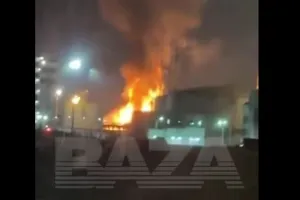 пожар в терминале Морского торгового порта